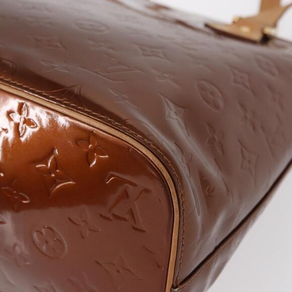 LOUIS VUITTON Monogram Vernis Houston Hand Bag Bronze...
